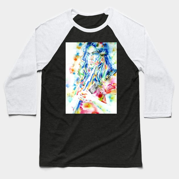 DAVID GILMOUR - watercolor portrait .1 Baseball T-Shirt by lautir